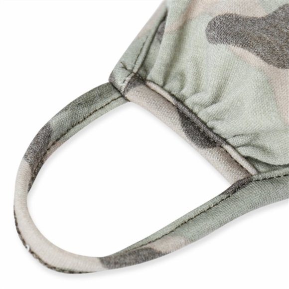2 for $20! OLIVE CAMO PRINT FACE MASK - Picture 4 of 6